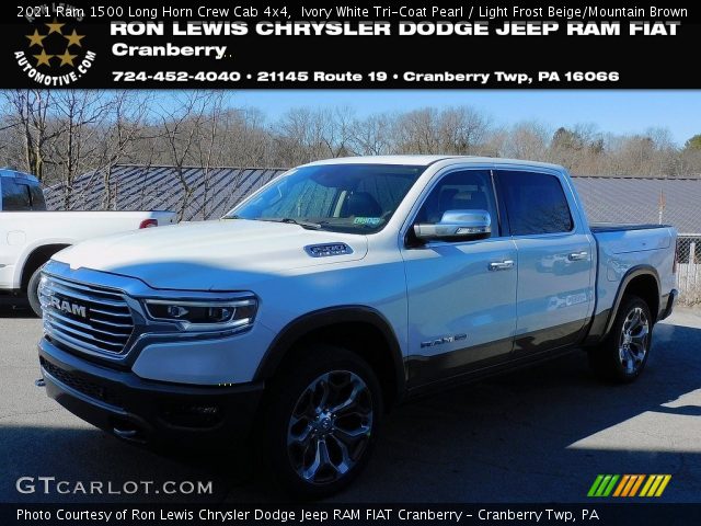 2021 Ram 1500 Long Horn Crew Cab 4x4 in Ivory White Tri-Coat Pearl
