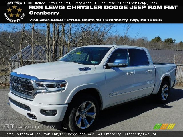 2021 Ram 1500 Limited Crew Cab 4x4 in Ivory White Tri-Coat Pearl