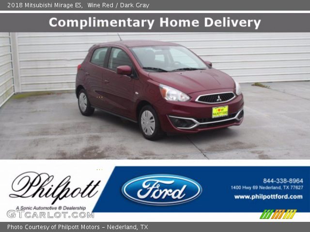 2018 Mitsubishi Mirage ES in Wine Red
