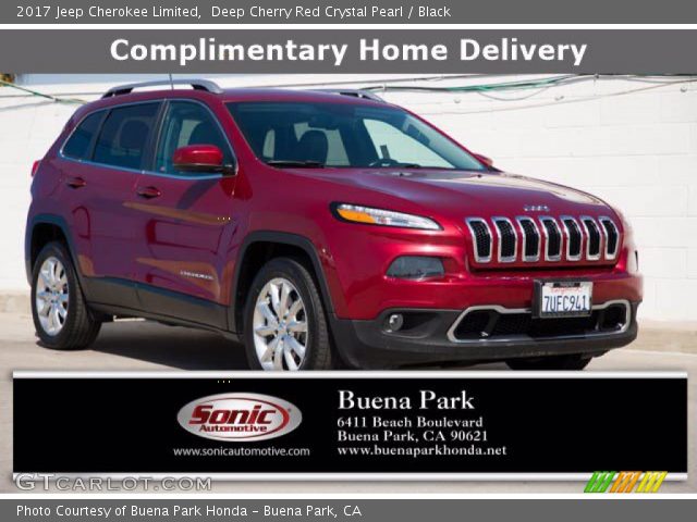 2017 Jeep Cherokee Limited in Deep Cherry Red Crystal Pearl