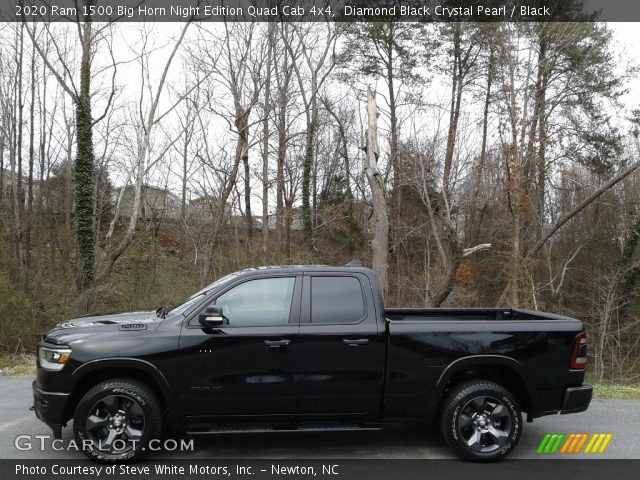 2020 Ram 1500 Big Horn Night Edition Quad Cab 4x4 in Diamond Black Crystal Pearl