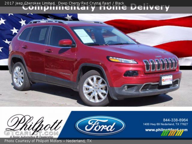 2017 Jeep Cherokee Limited in Deep Cherry Red Crystal Pearl