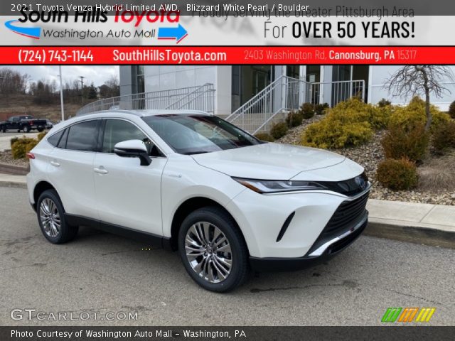 2021 Toyota Venza Hybrid Limited AWD in Blizzard White Pearl