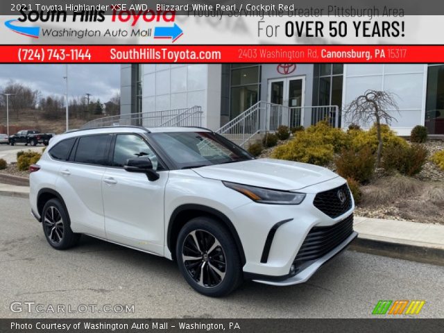 2021 Toyota Highlander XSE AWD in Blizzard White Pearl