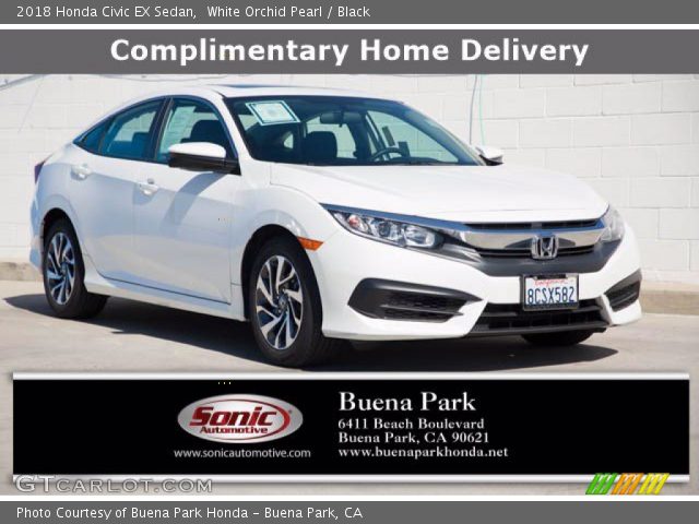 2018 Honda Civic EX Sedan in White Orchid Pearl