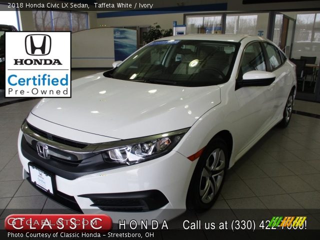 2018 Honda Civic LX Sedan in Taffeta White
