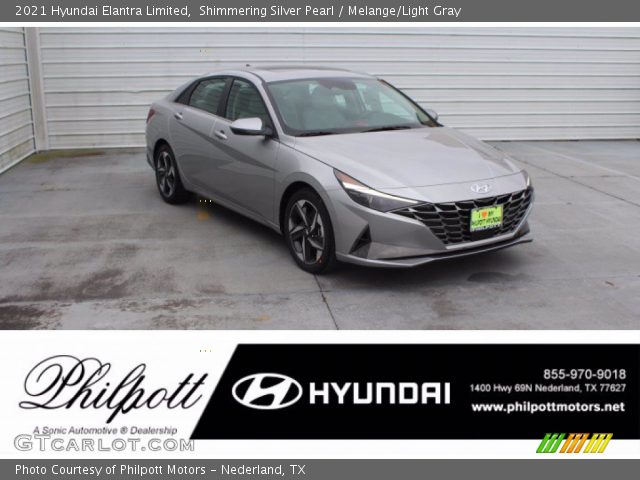 2021 Hyundai Elantra Limited in Shimmering Silver Pearl