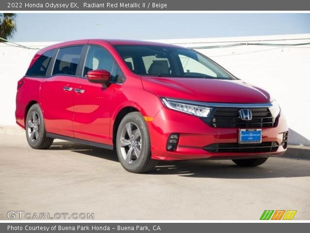 2022 Honda Odyssey EX in Radiant Red Metallic II
