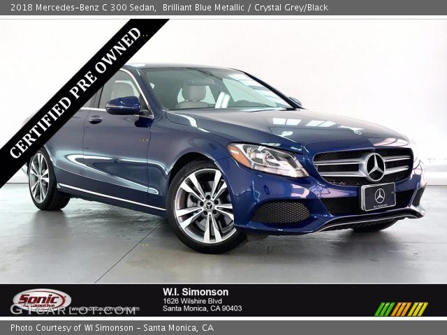 2018 Mercedes-Benz C 300 Sedan in Brilliant Blue Metallic