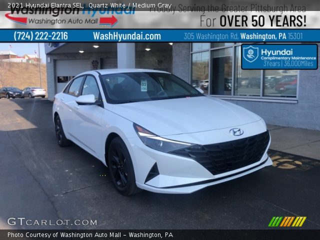 2021 Hyundai Elantra SEL in Quartz White