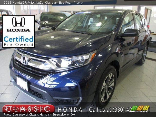 2018 Honda CR-V LX AWD in Obsidian Blue Pearl