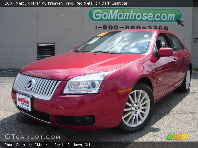 2007 Mercury Milan V6 Premier in Vivid Red Metallic