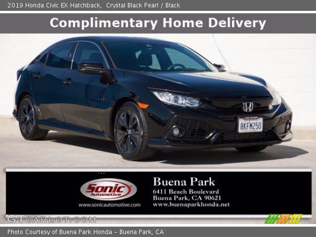 2019 Honda Civic EX Hatchback in Crystal Black Pearl