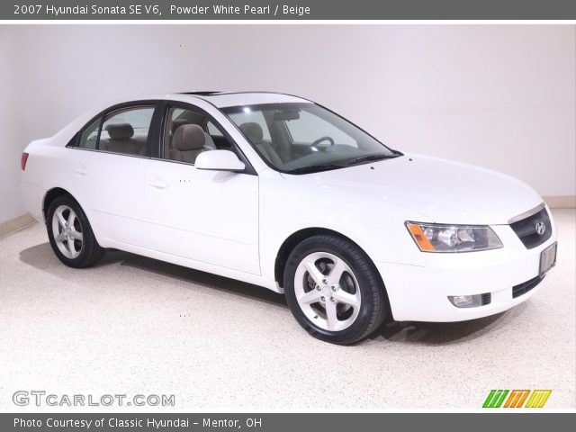 2007 Hyundai Sonata SE V6 in Powder White Pearl