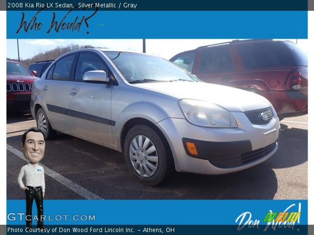 2008 Kia Rio LX Sedan in Silver Metallic