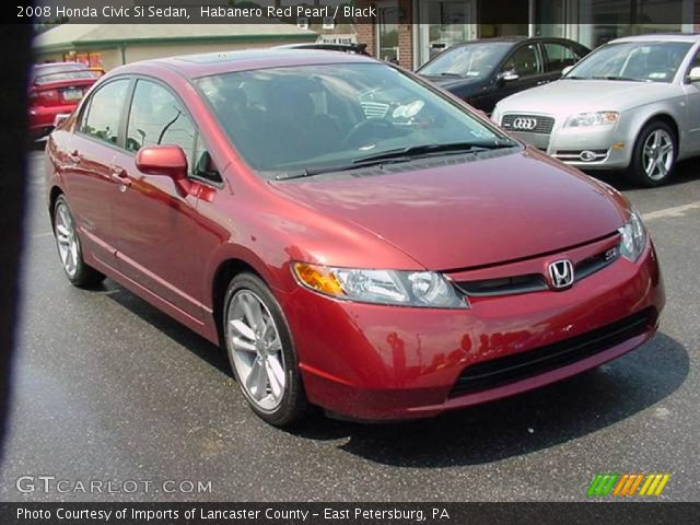 2008 Honda Civic Si Sedan in Habanero Red Pearl