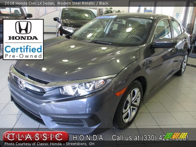 2018 Honda Civic LX Sedan in Modern Steel Metallic