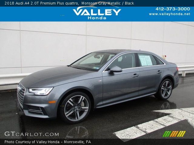 2018 Audi A4 2.0T Premium Plus quattro in Monsoon Gray Metallic