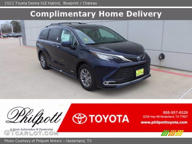 2021 Toyota Sienna XLE Hybrid in Blueprint