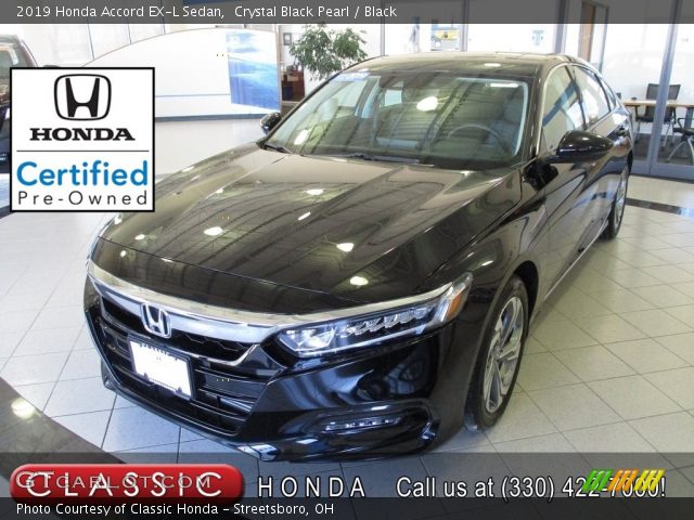 2019 Honda Accord EX-L Sedan in Crystal Black Pearl