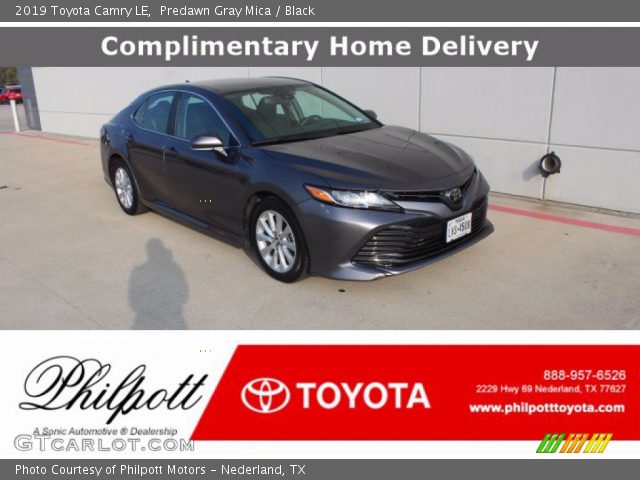 2019 Toyota Camry LE in Predawn Gray Mica