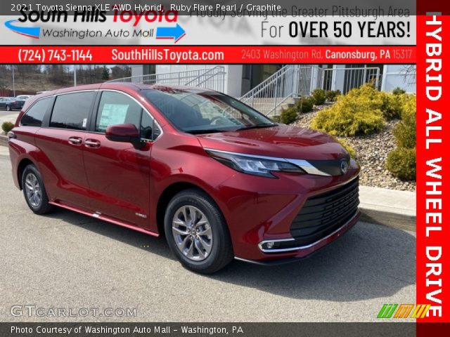 2021 Toyota Sienna XLE AWD Hybrid in Ruby Flare Pearl