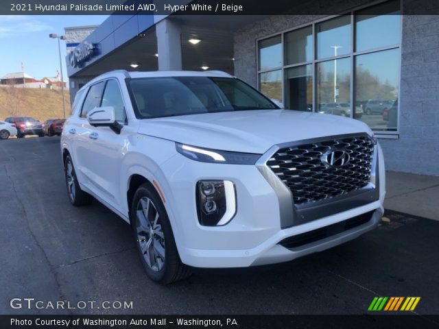 2021 Hyundai Palisade Limited AWD in Hyper White