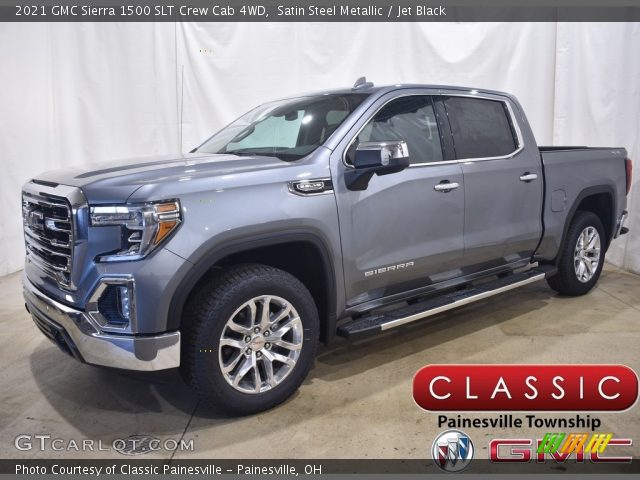 2021 GMC Sierra 1500 SLT Crew Cab 4WD in Satin Steel Metallic