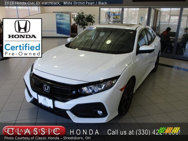 2019 Honda Civic EX Hatchback in White Orchid Pearl