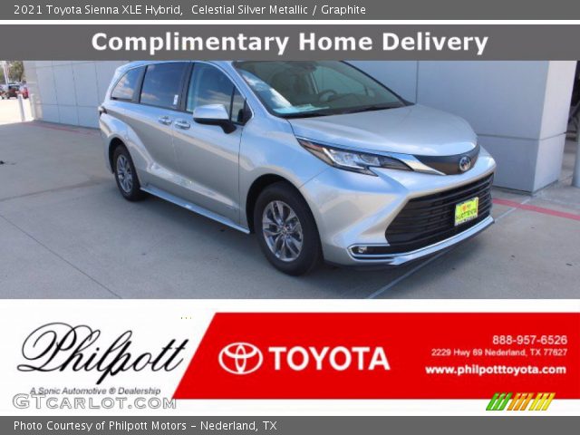 2021 Toyota Sienna XLE Hybrid in Celestial Silver Metallic