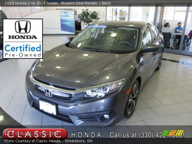 2018 Honda Civic EX-T Sedan in Modern Steel Metallic