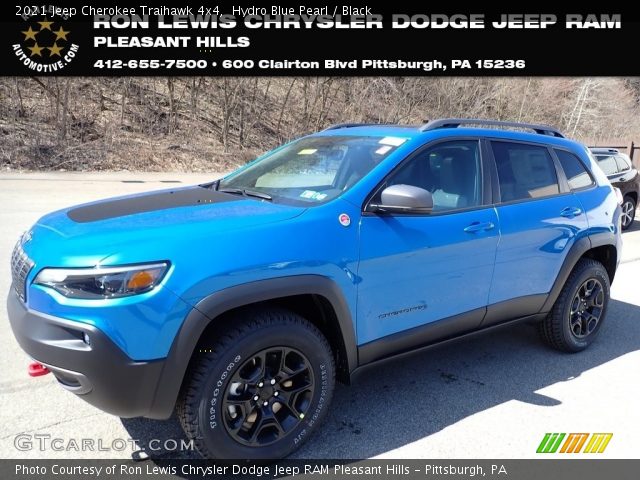 2021 Jeep Cherokee Traihawk 4x4 in Hydro Blue Pearl