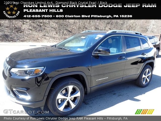 2021 Jeep Cherokee Limited 4x4 in Diamond Black Crystal Pearl