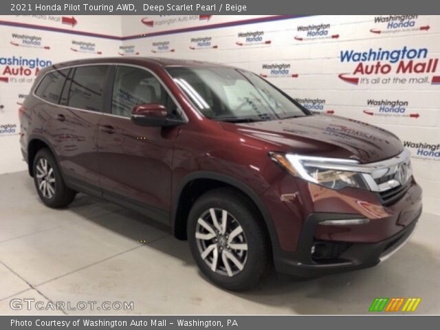 2021 Honda Pilot Touring AWD in Deep Scarlet Pearl