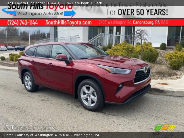 2021 Toyota Highlander LE AWD in Ruby Flare Pearl