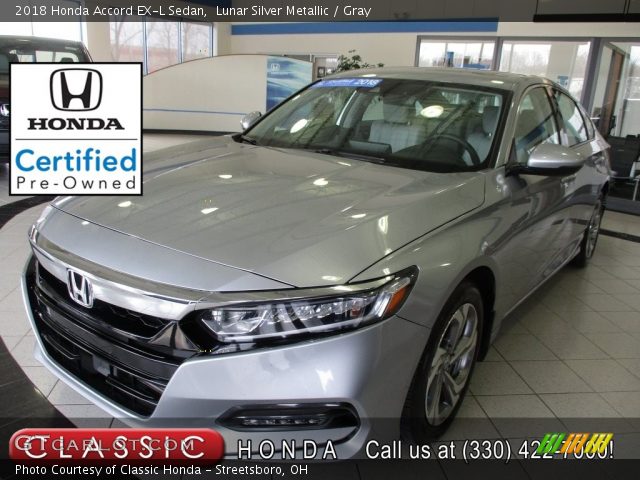 2018 Honda Accord EX-L Sedan in Lunar Silver Metallic