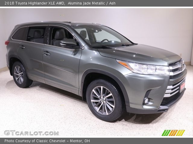 2018 Toyota Highlander XLE AWD in Alumina Jade Metallic