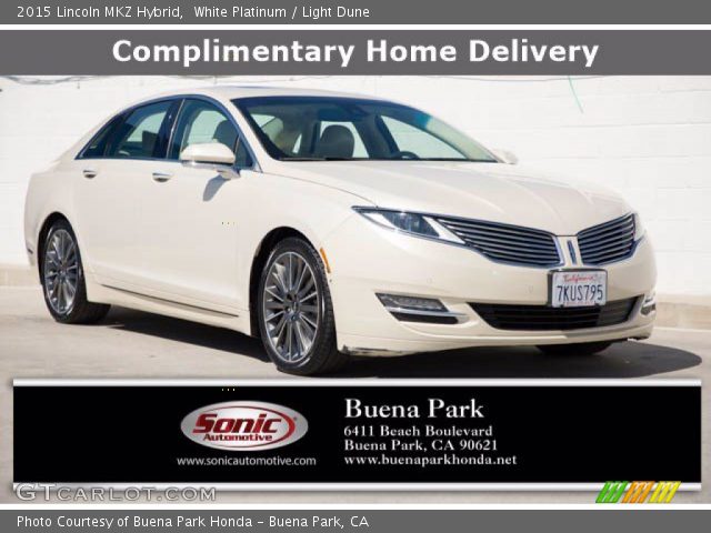 2015 Lincoln MKZ Hybrid in White Platinum