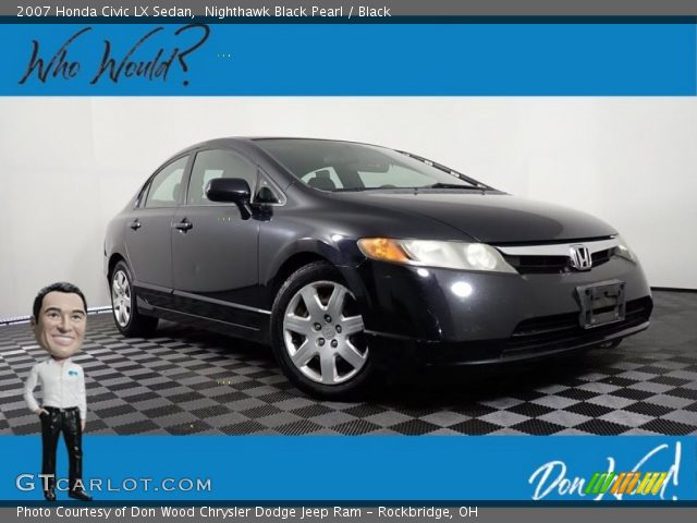 2007 Honda Civic LX Sedan in Nighthawk Black Pearl