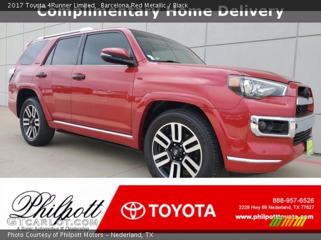 2017 Toyota 4Runner Limited in Barcelona Red Metallic