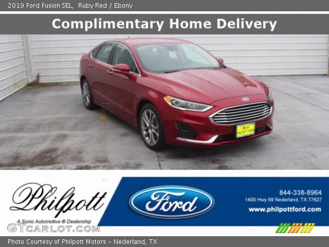 2019 Ford Fusion SEL in Ruby Red