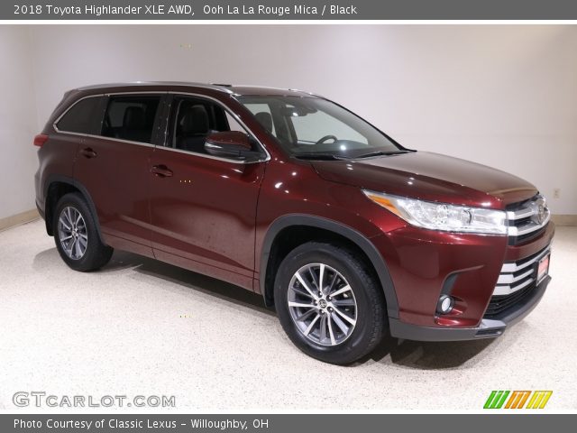 2018 Toyota Highlander XLE AWD in Ooh La La Rouge Mica