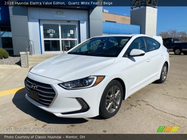 2018 Hyundai Elantra Value Edition in Quartz White Pearl
