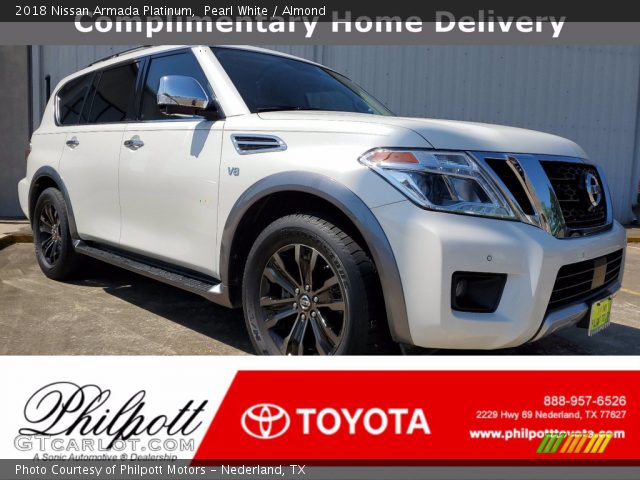 2018 Nissan Armada Platinum in Pearl White