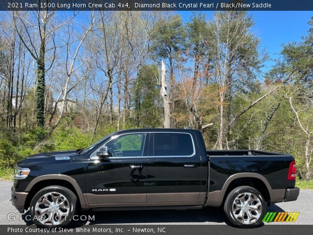 2021 Ram 1500 Long Horn Crew Cab 4x4 in Diamond Black Crystal Pearl
