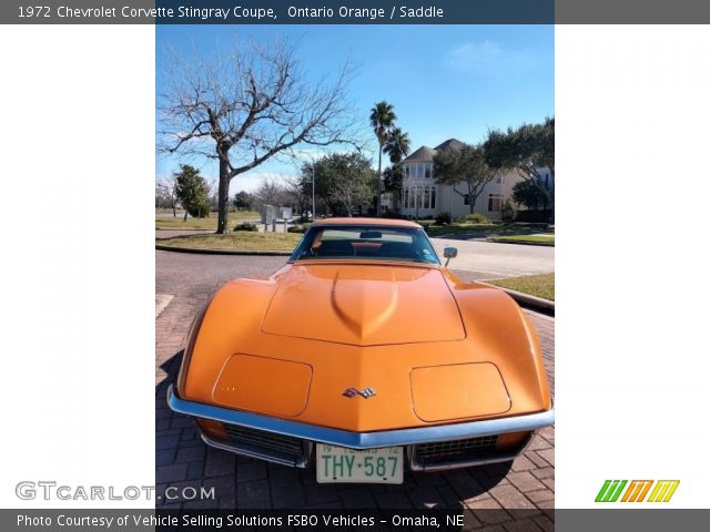 1972 Chevrolet Corvette Stingray Coupe in Ontario Orange