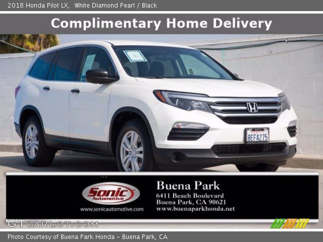 2018 Honda Pilot LX in White Diamond Pearl