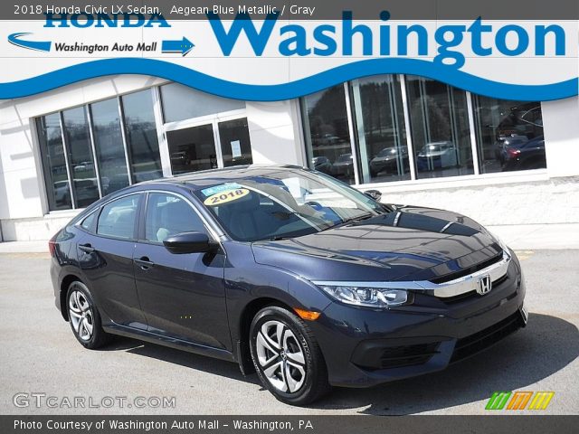 2018 Honda Civic LX Sedan in Aegean Blue Metallic