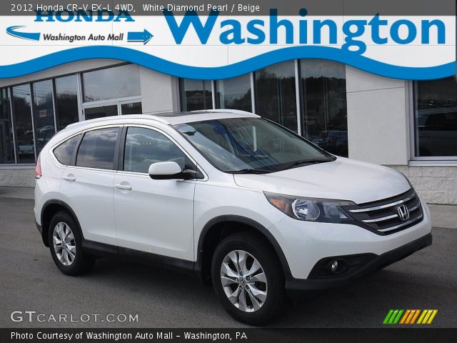 2012 Honda CR-V EX-L 4WD in White Diamond Pearl