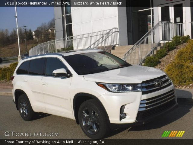 2018 Toyota Highlander Limited AWD in Blizzard White Pearl